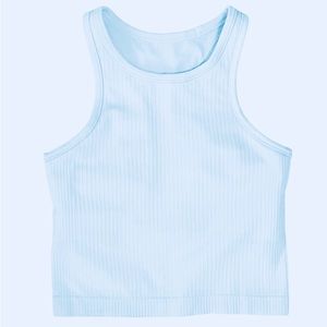 NWT Lululemon Ebb to Street 💙 Blue Linen | Cropped Racerback Tank Top | yoga